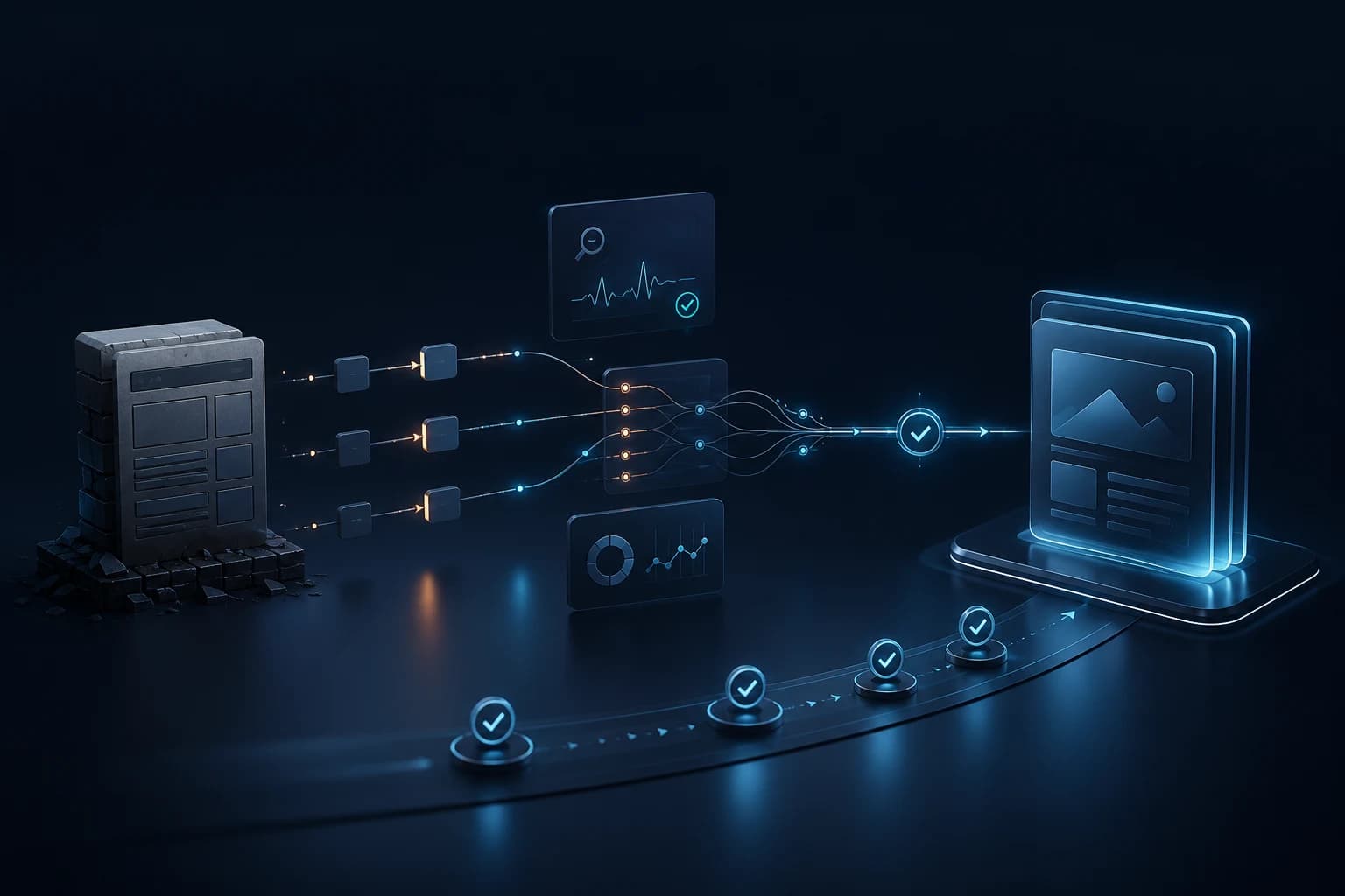 Abstract launch migration and redirect planning workflow