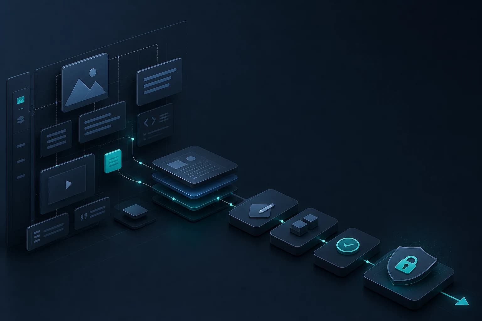 Abstract WordPress publishing system with modular content blocks