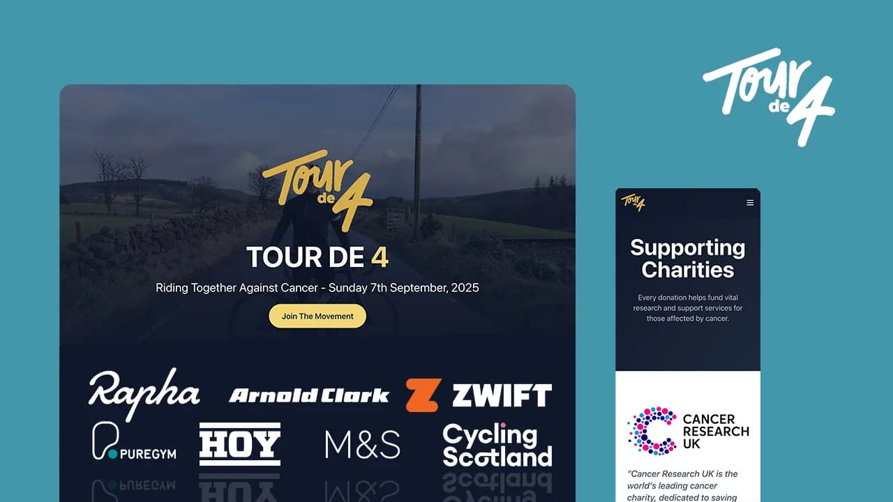 Tour de 4 website preview